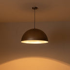 Lampada a sospensione in metallo a cupola con 1 luce per zona pranzo