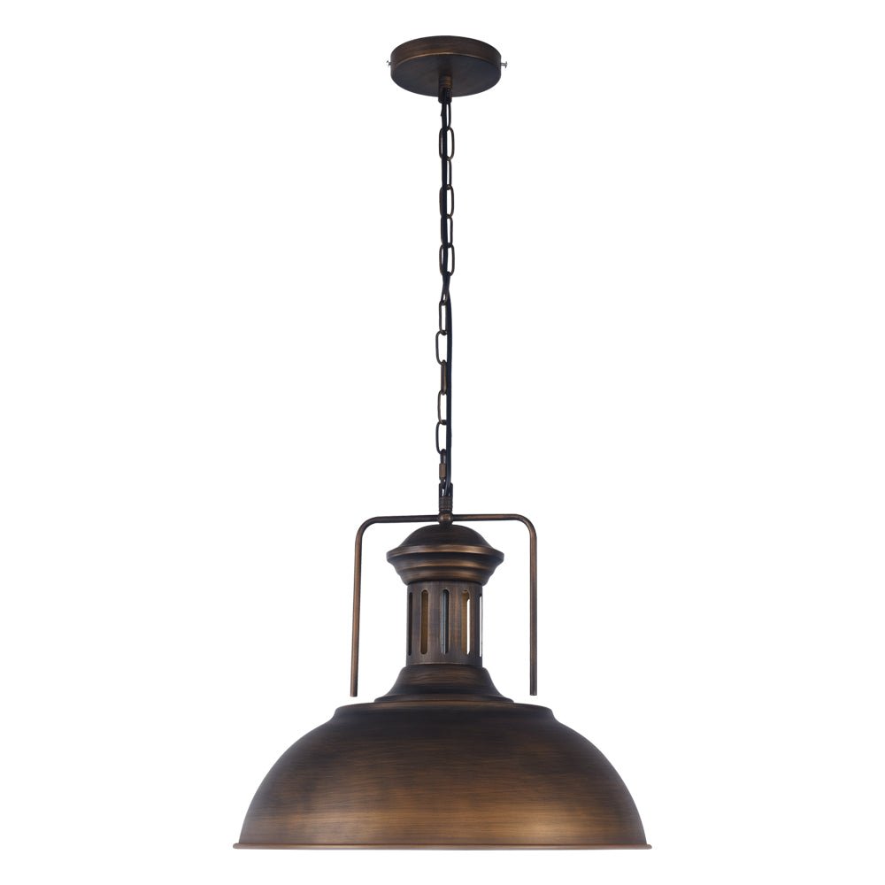 Moderno Industriale Lampada a Sospensione a Cupola in Metallo con 1 Luce