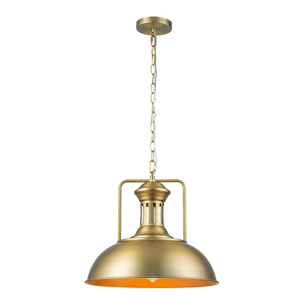 Moderno Industriale Lampada a Sospensione a Cupola in Metallo con 1 Luce