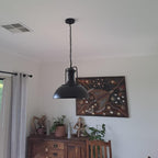 Lampada a sospensione moderna industriale a cupola singola