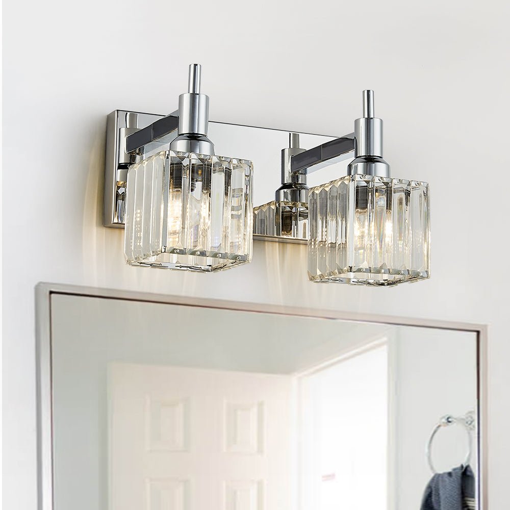 Moderna Luce da Parete per Bagno in Cristallo di Lusso