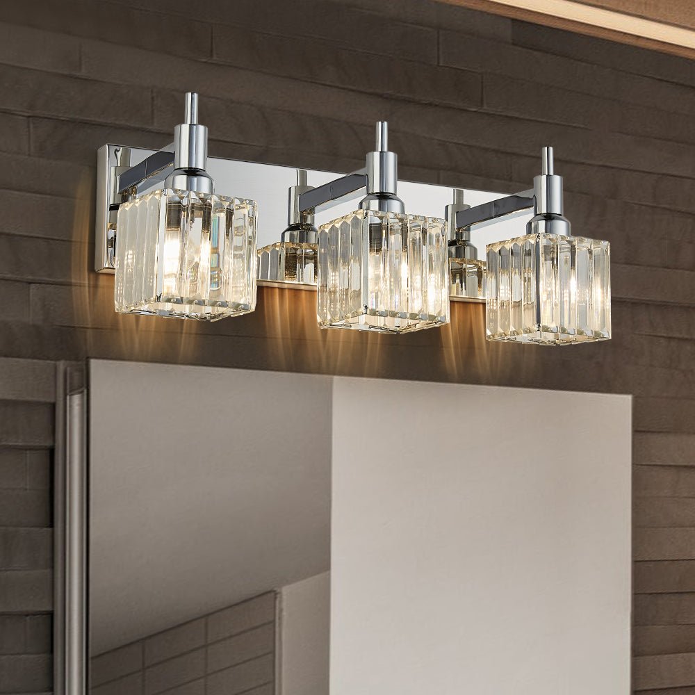 Moderna Luce da Parete per Bagno in Cristallo di Lusso