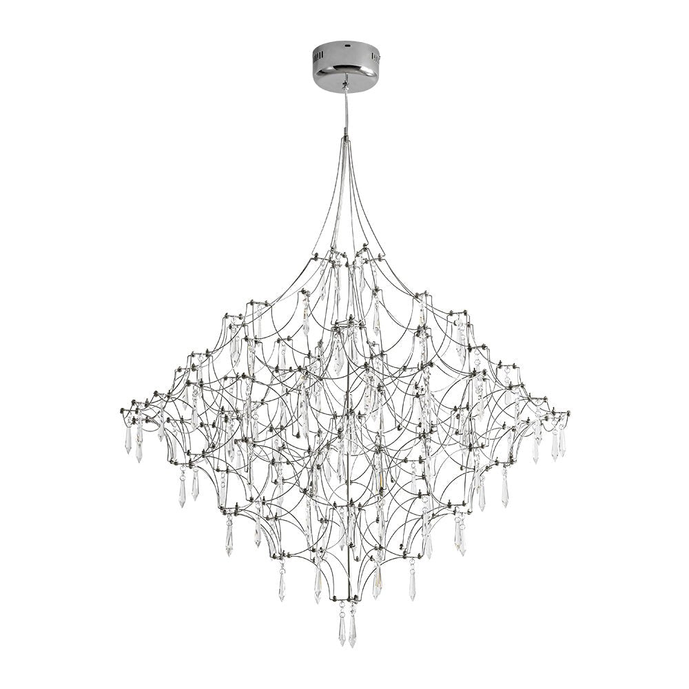 Lampadario in Cristallo LED a Stella con Rami di Lusso Moderno