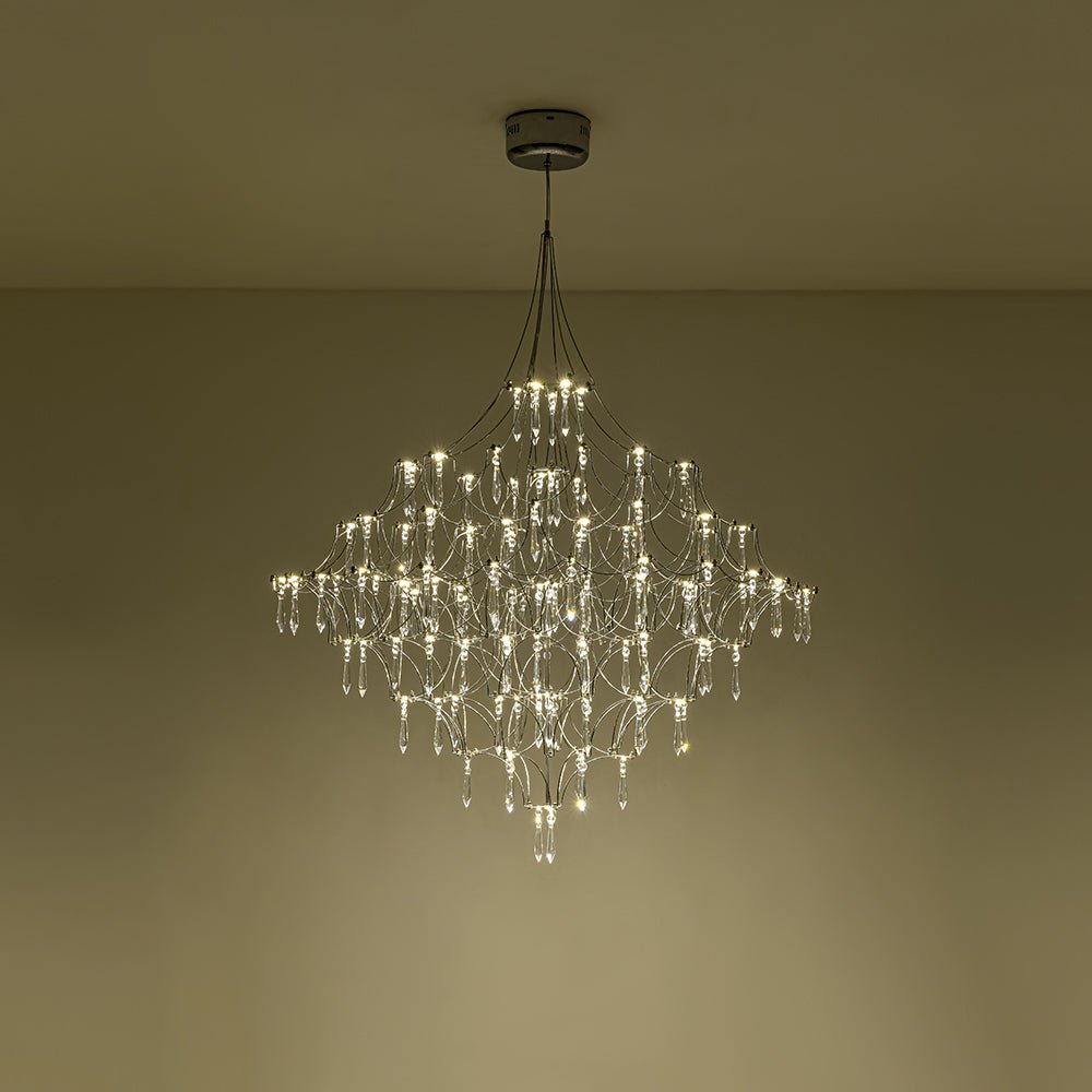 Lampadario in Cristallo LED a Stella con Rami di Lusso Moderno