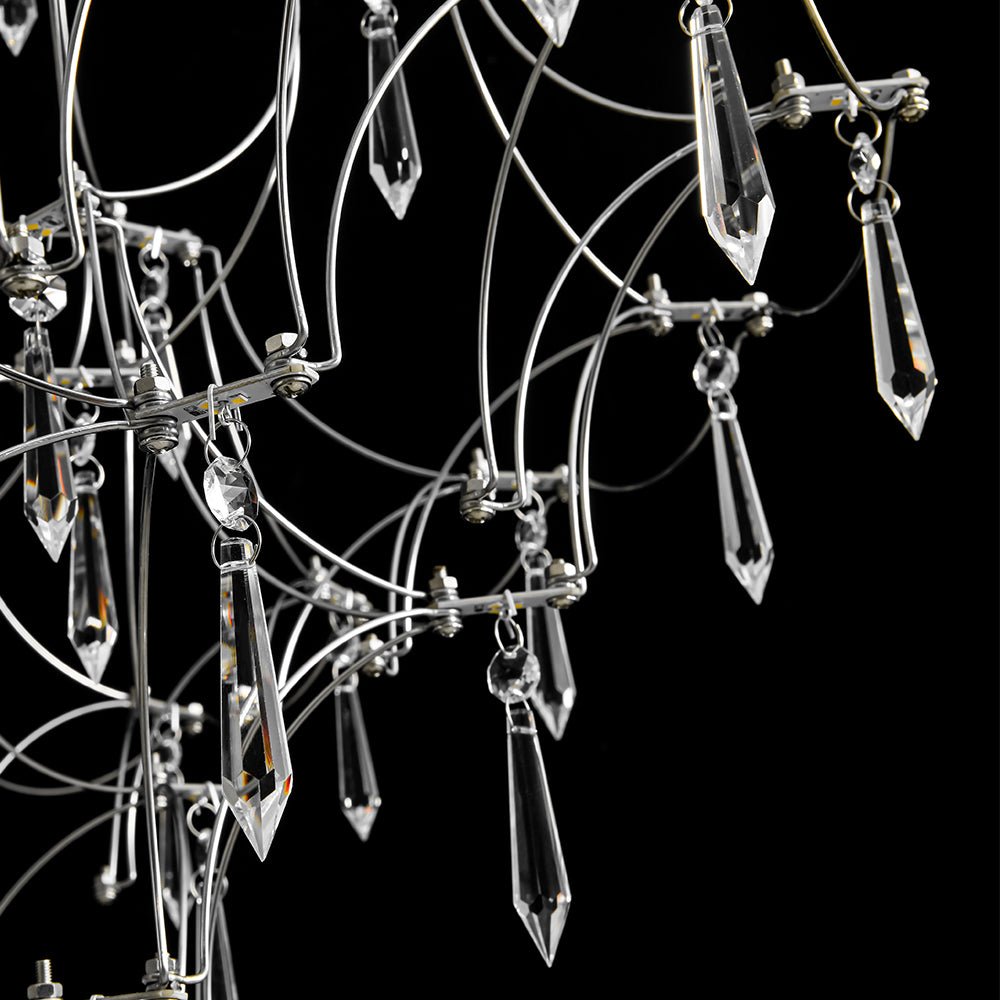 Lampadario in Cristallo LED a Stella con Rami di Lusso Moderno