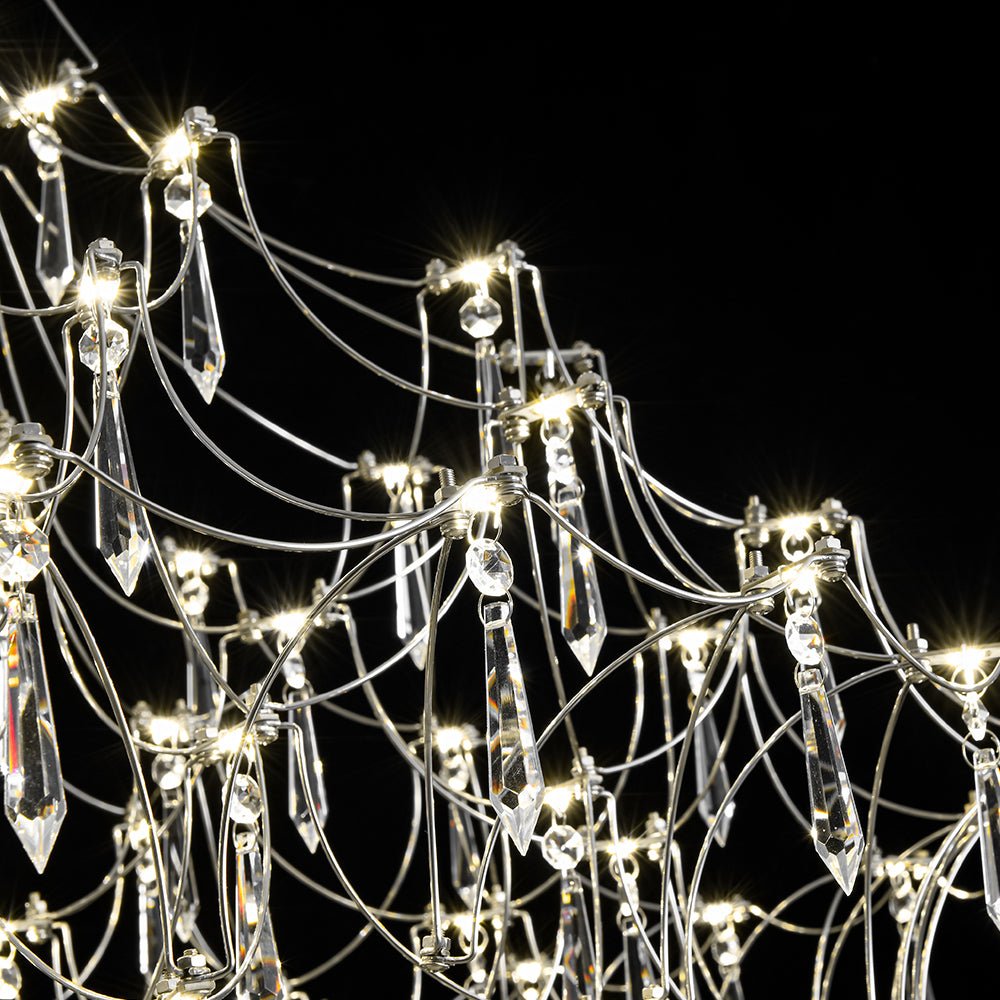 Lampadario in Cristallo LED a Stella con Rami di Lusso Moderno