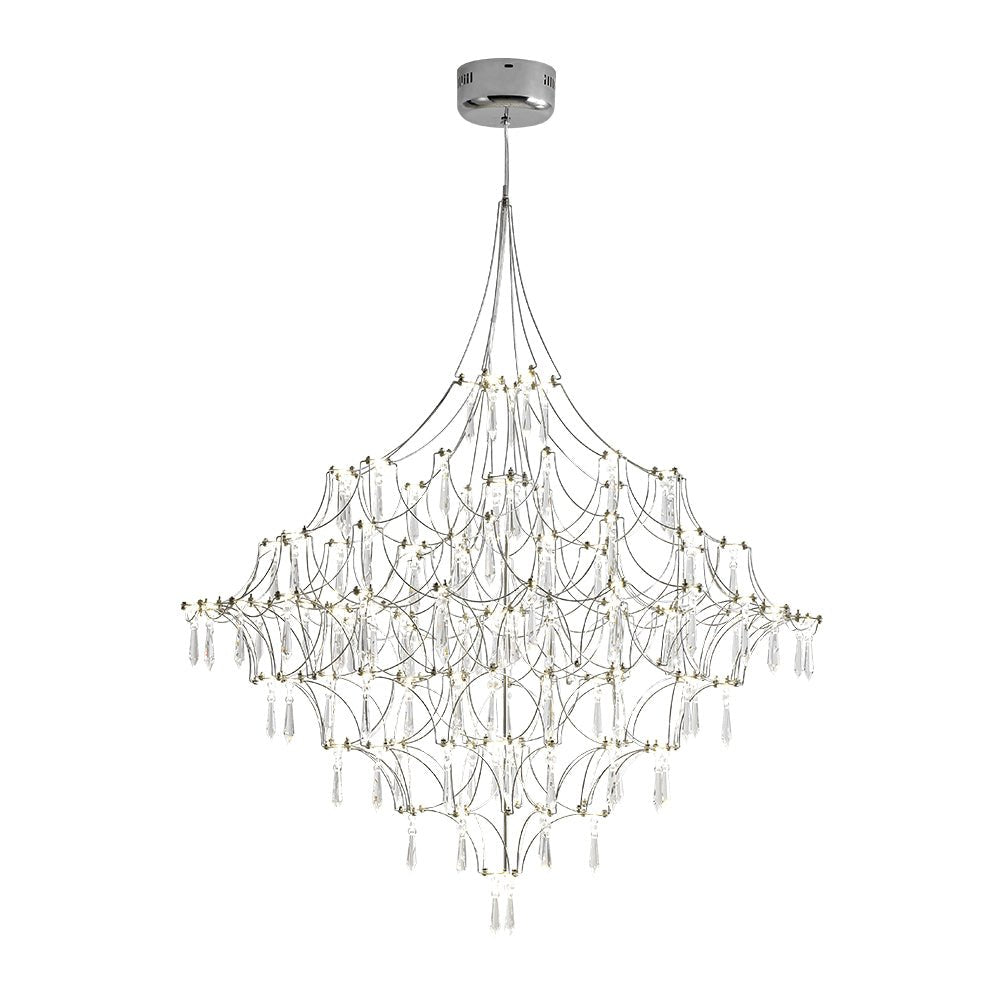Lampadario in Cristallo LED a Stella con Rami di Lusso Moderno
