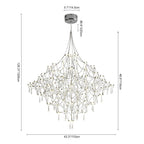 Lampadario in Cristallo LED a Stella con Rami di Lusso Moderno