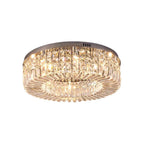 Moderna Luce da Soffitto Rotonda in Cristallo di Lusso