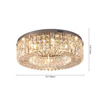 Moderna Luce da Soffitto Rotonda in Cristallo di Lusso
