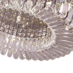Moderna Luce da Soffitto Rotonda in Cristallo di Lusso
