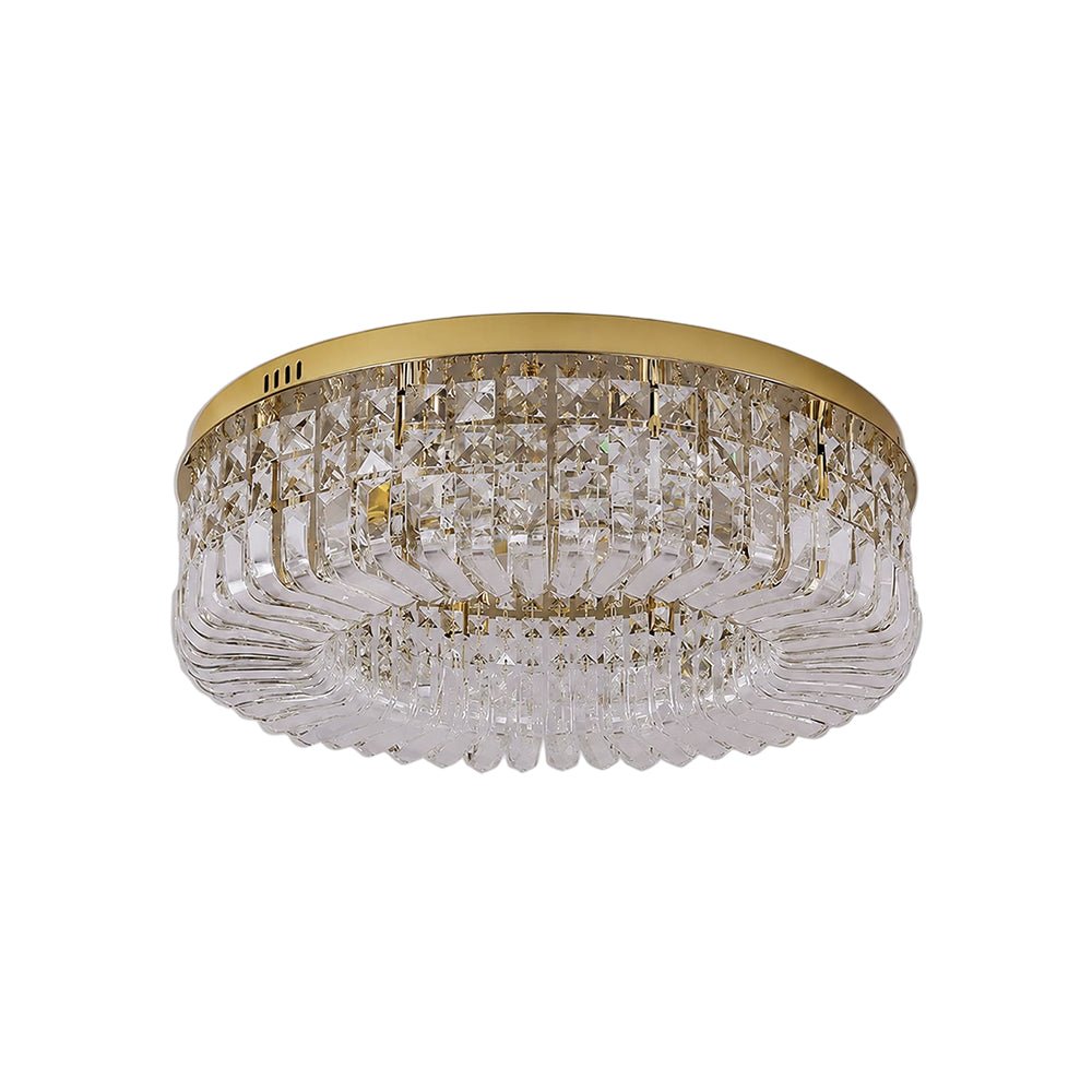 Moderna Luce da Soffitto Rotonda in Cristallo di Lusso