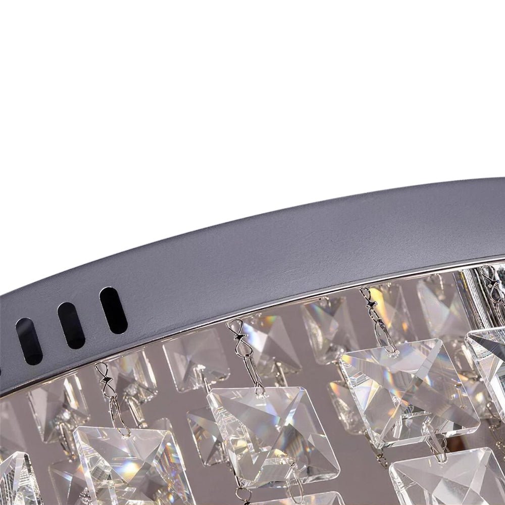 Moderna Luce da Soffitto Rotonda in Cristallo di Lusso