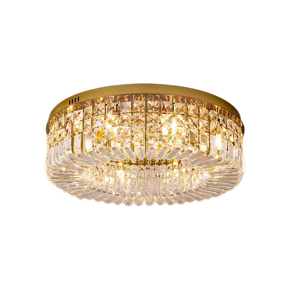 Moderna Luce da Soffitto Rotonda in Cristallo di Lusso