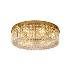 Moderna Luce da Soffitto Rotonda in Cristallo di Lusso