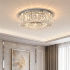 Moderna Luce da Soffitto Rotonda in Cristallo di Lusso
