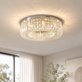Moderna Luce da Soffitto Rotonda in Cristallo di Lusso