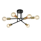 Moderno Semi Flush Mount Sputnik a 6 Luci in Stile Mid-Century