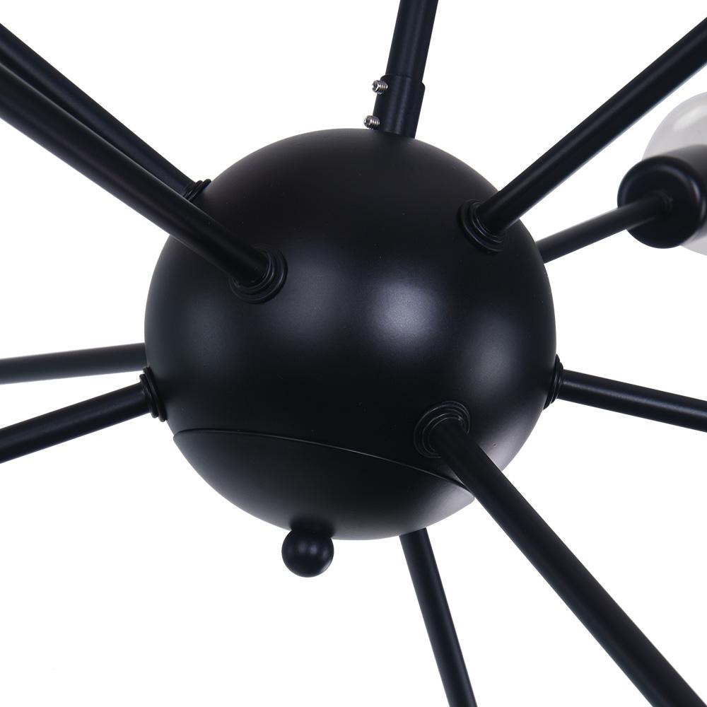 Moderno Lampadario Sputnik a 9 Luci in Stile Mid-Century