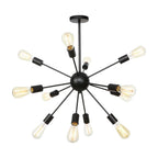 Lampadario Sputnik Nero Moderno di Mezz'epoca