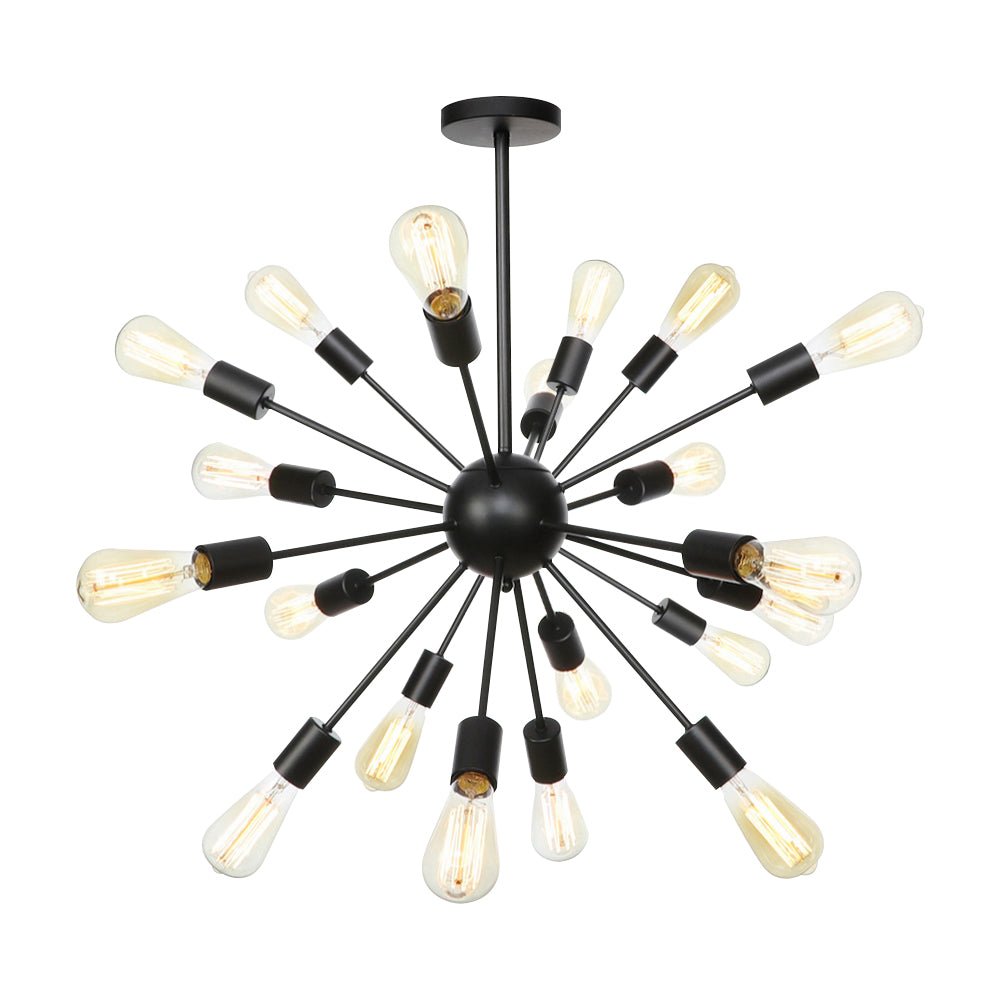 Lampadario Sputnik Nero Moderno di Mezz'epoca