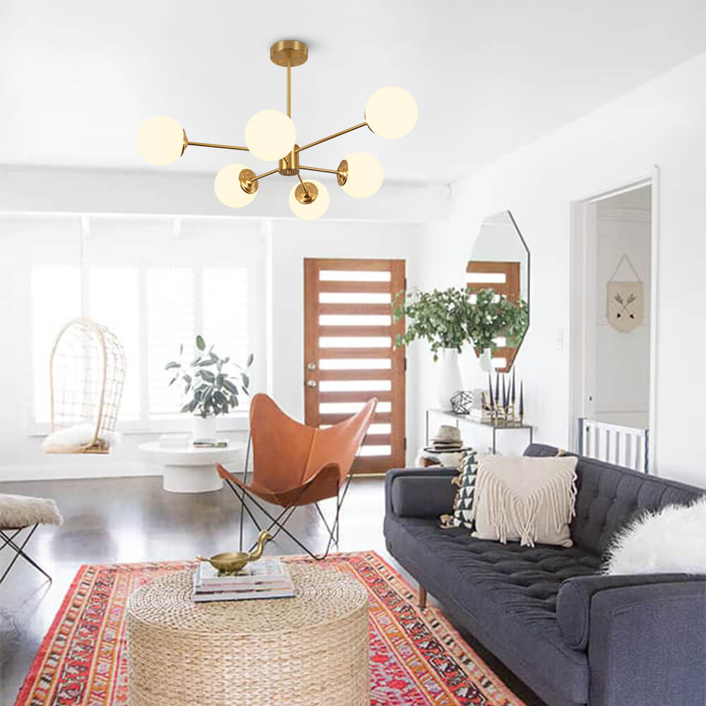 Moderno Lampadario Bubble Sputnik in Stile Mid-Century