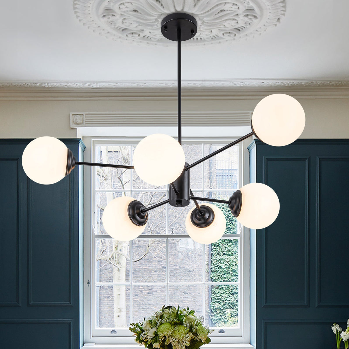 Moderno Lampadario Bubble Sputnik in Stile Mid-Century