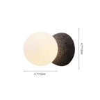 Moderna Minimalista Applique da Parete Mini Globo in Vetro Opalino con 1 Luce