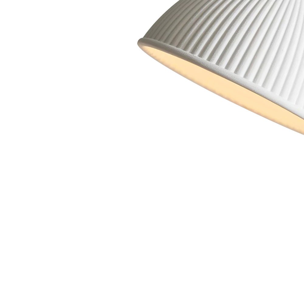 Lampadario a Cupola in Resina Rigata Minimalista Moderna a 1 Luce