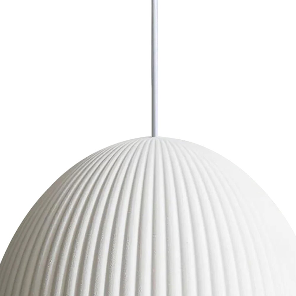 Lampadario a Cupola in Resina Rigata Minimalista Moderna a 1 Luce