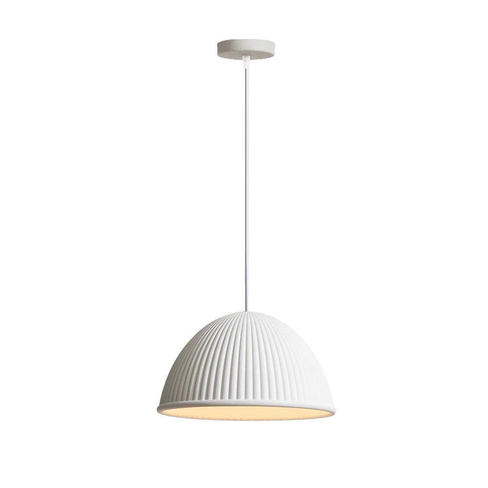 Lampadario a Cupola in Resina Rigata Minimalista Moderna a 1 Luce