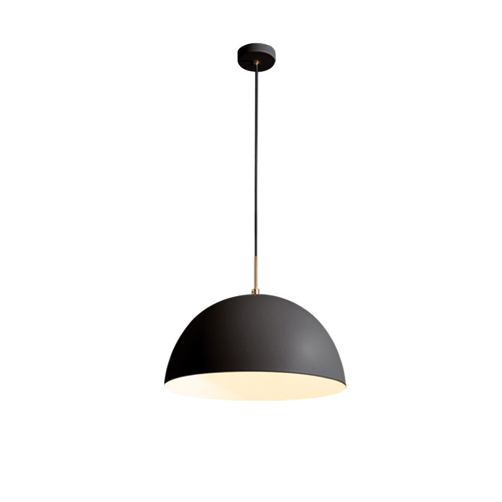 Lampada a sospensione a cupola bianca minimalista moderna a 1 luce