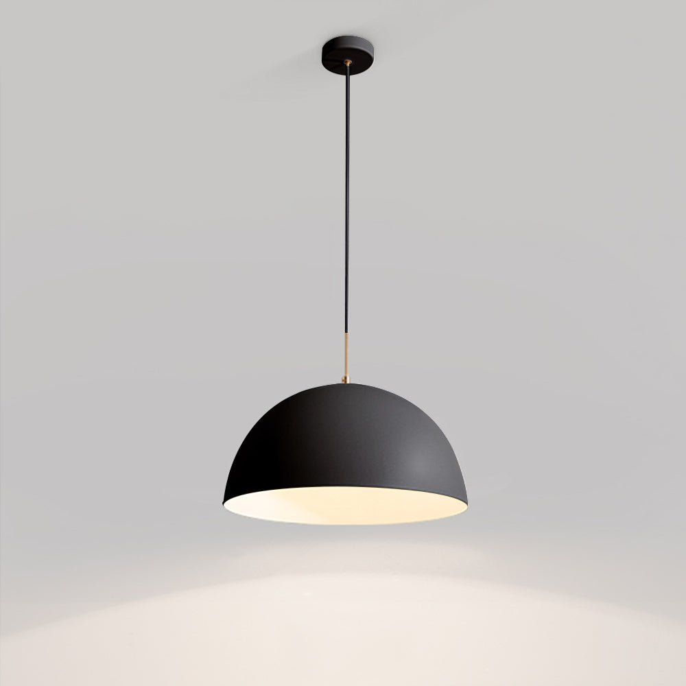 Lampada a sospensione a cupola bianca minimalista moderna a 1 luce