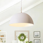 Lampada a sospensione a cupola bianca minimalista moderna a 1 luce