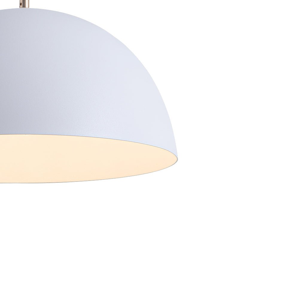 Lampada a sospensione a cupola bianca minimalista moderna a 1 luce