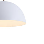 Lampada a sospensione a cupola bianca minimalista moderna a 1 luce
