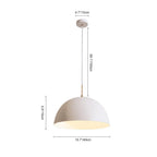 Lampada a sospensione a cupola bianca minimalista moderna a 1 luce
