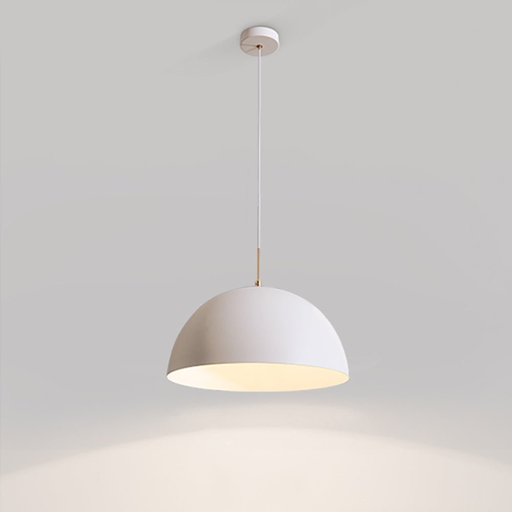 Lampada a sospensione a cupola bianca minimalista moderna a 1 luce