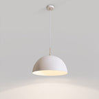 Lampada a sospensione a cupola bianca minimalista moderna a 1 luce