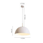 Lampada a sospensione a cupola bianca minimalista moderna a 1 luce