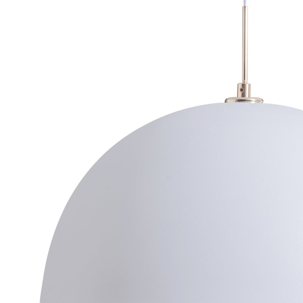 Lampada a sospensione a cupola bianca minimalista moderna a 1 luce