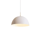 Lampada a sospensione a cupola bianca minimalista moderna a 1 luce