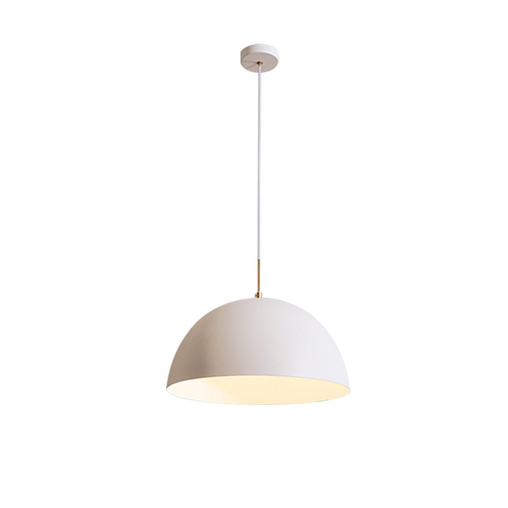 Lampada a sospensione a cupola bianca minimalista moderna a 1 luce