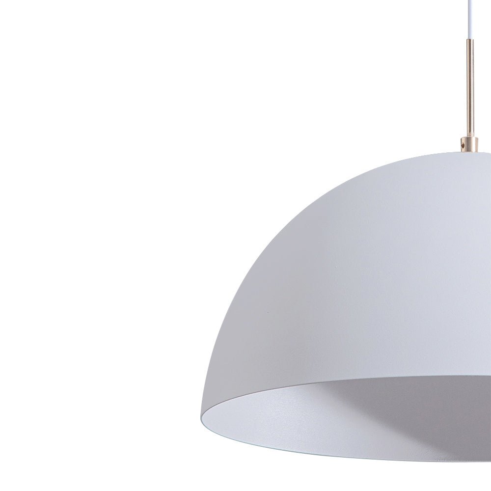 Lampada a sospensione a cupola bianca minimalista moderna a 1 luce