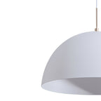 Lampada a sospensione a cupola bianca minimalista moderna a 1 luce