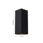Applique da esterno a LED rettangolare nera minimalista moderna IP54
