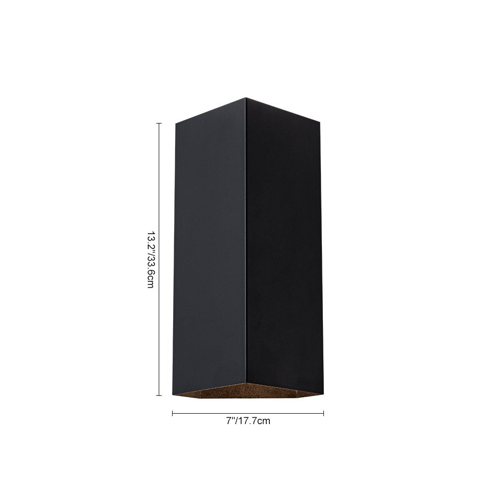 Applique da esterno a LED rettangolare nera minimalista moderna IP54
