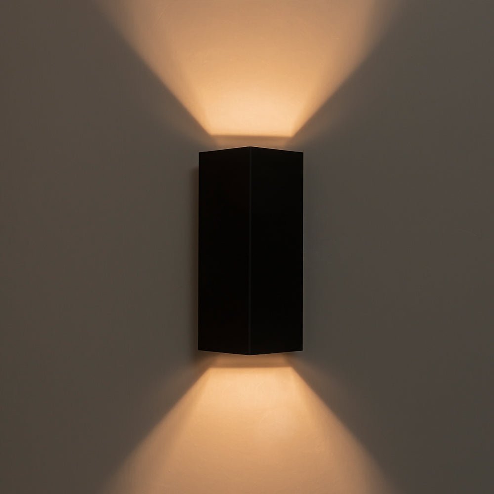 Applique da esterno a LED rettangolare nera minimalista moderna IP54