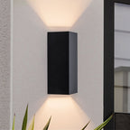 Applique da esterno a LED rettangolare nera minimalista moderna IP54