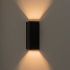 Applique da esterno a LED rettangolare nera minimalista moderna IP54
